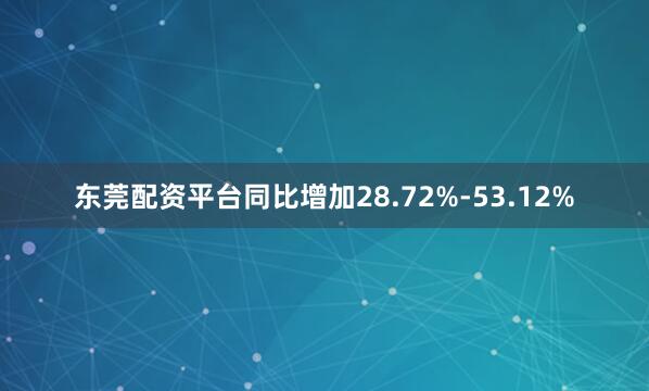 东莞配资平台同比增加28.72%-53.12%