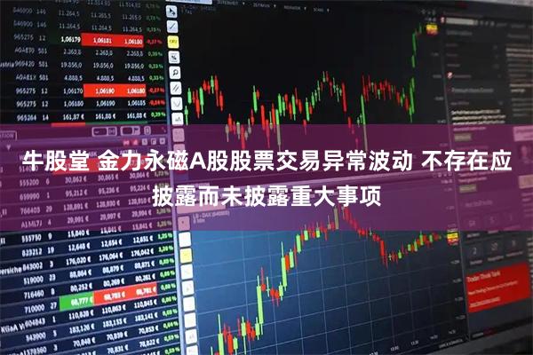牛股堂 金力永磁A股股票交易异常波动 不存在应披露而未披露重大事项